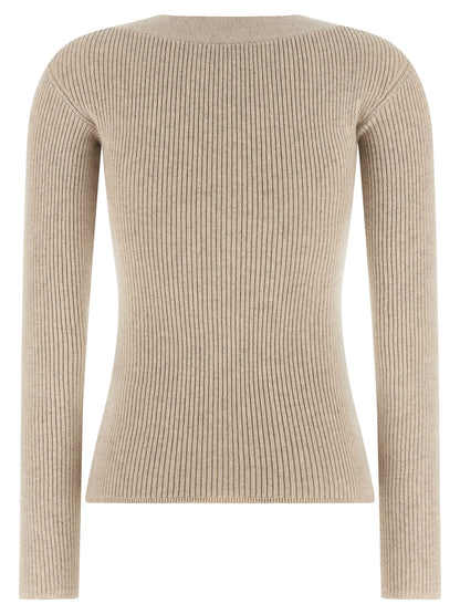 Max Mara Beige Wool Cardigan