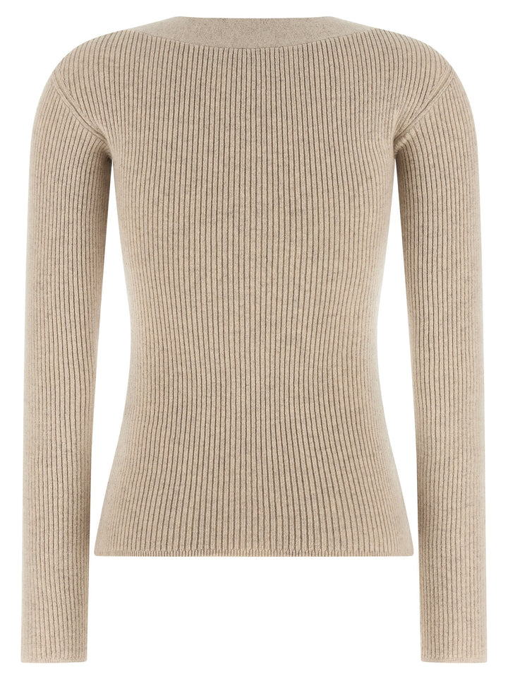 Max Mara Beige Wool Cardigan