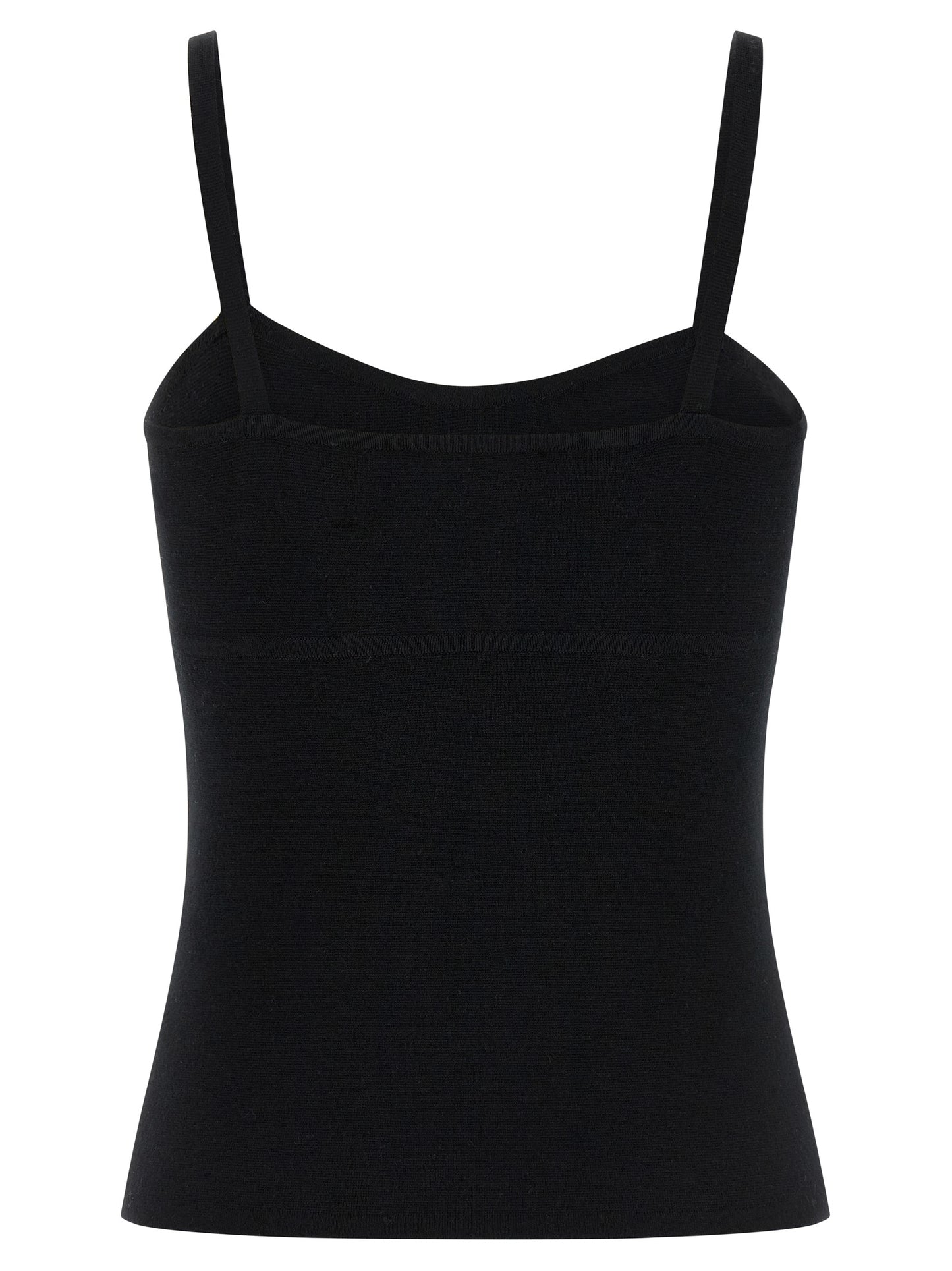 Max Mara Black Virgin Wool Tank Tops