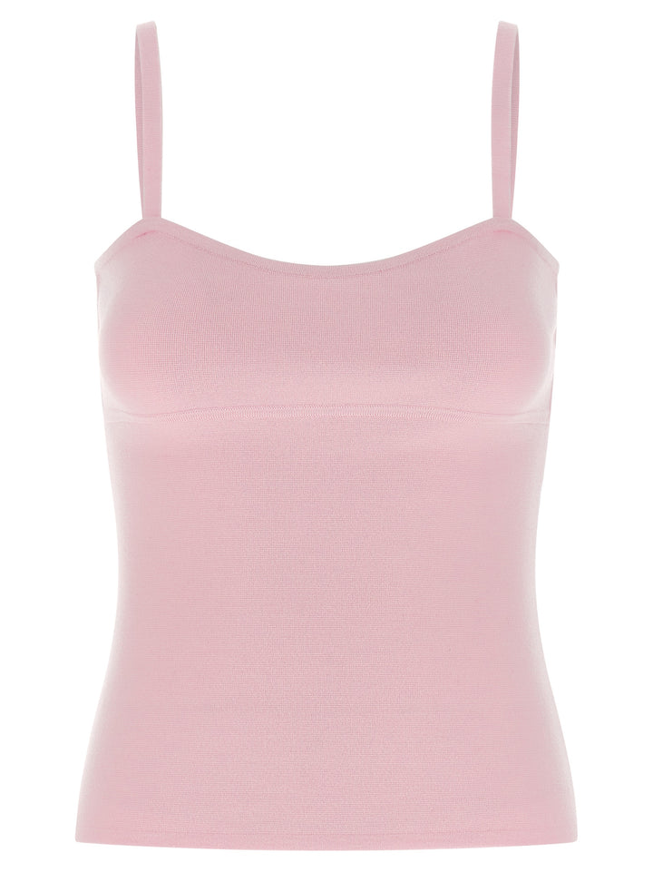 Max Mara Multicolor Virgin Wool Sleeveles T-Shirt