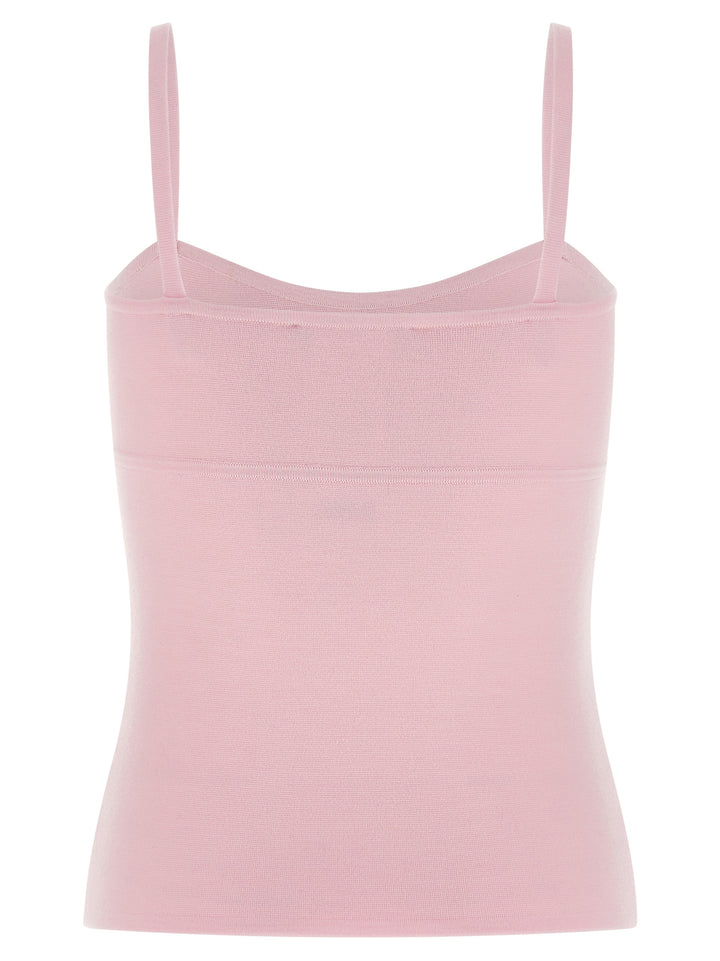 Max Mara Multicolor Virgin Wool Sleeveles T-Shirt