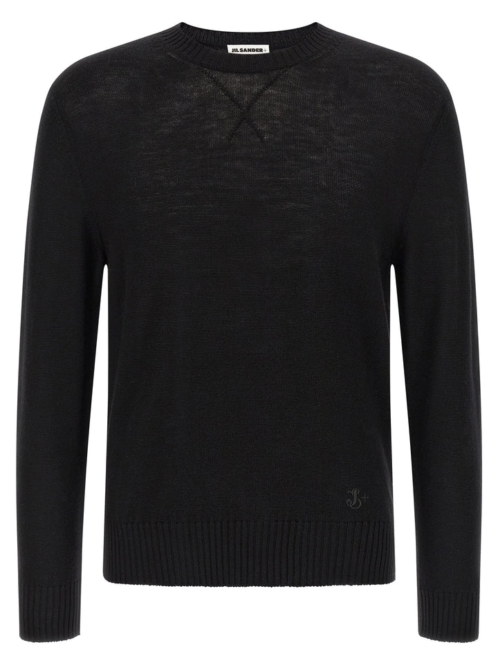 Jil Sander Black Virgin Wool Cardigan