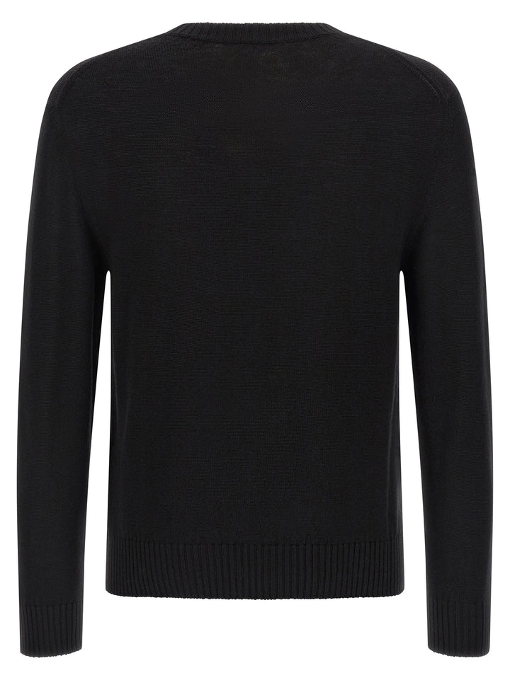 Jil Sander Black Virgin Wool Cardigan