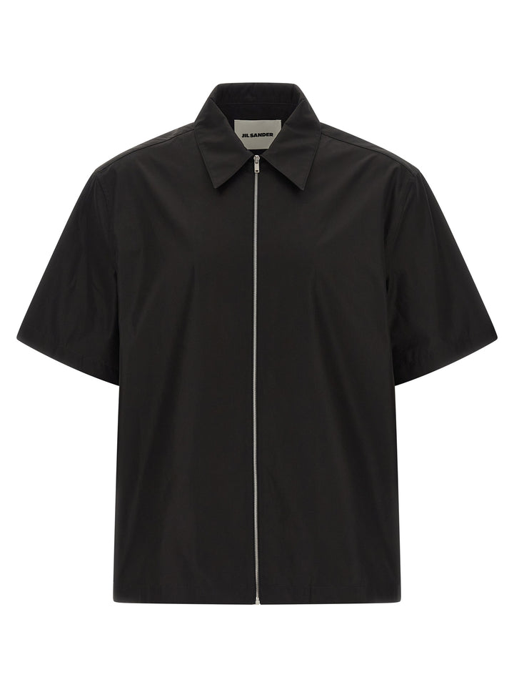 Jil Sander Black Cotton Blouse