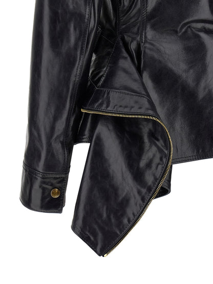 Alexander McQueen Black Cowhide Leather Jacket