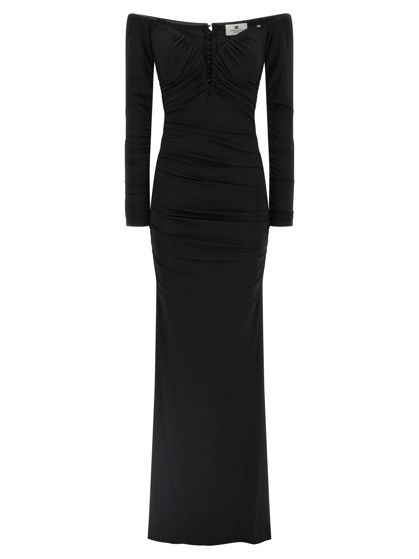 Elisabetta Franchi Black Viscose Long Dress