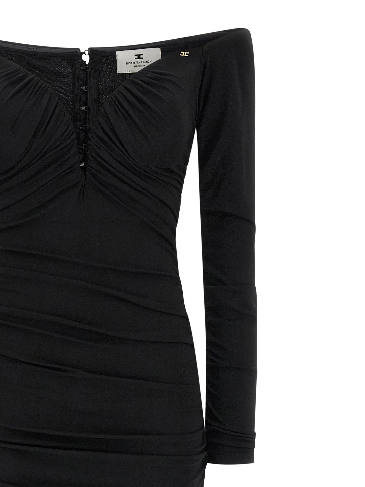 Elisabetta Franchi Black Viscose Long Dress