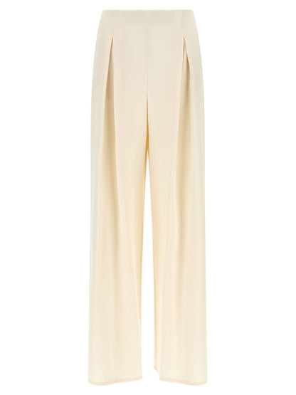 Max Mara White Silk Casual Pants
