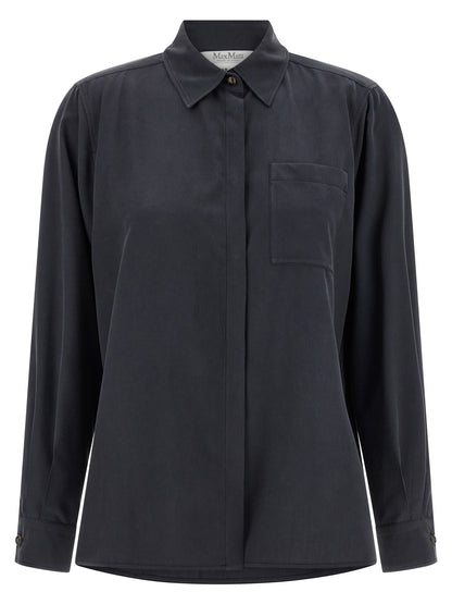 Max Mara Gray Silk Blouse