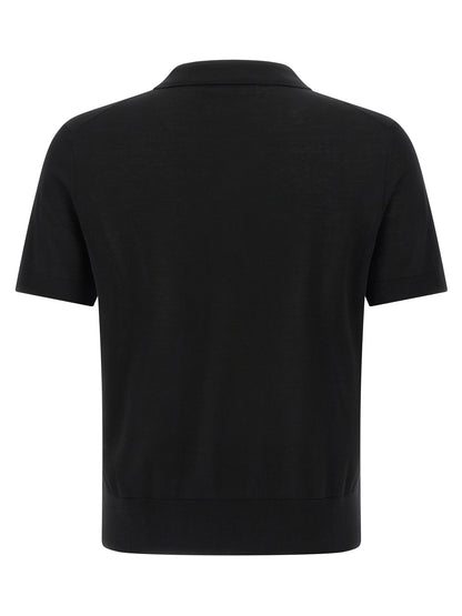 Dsquared² Black Wool Polo Shirt