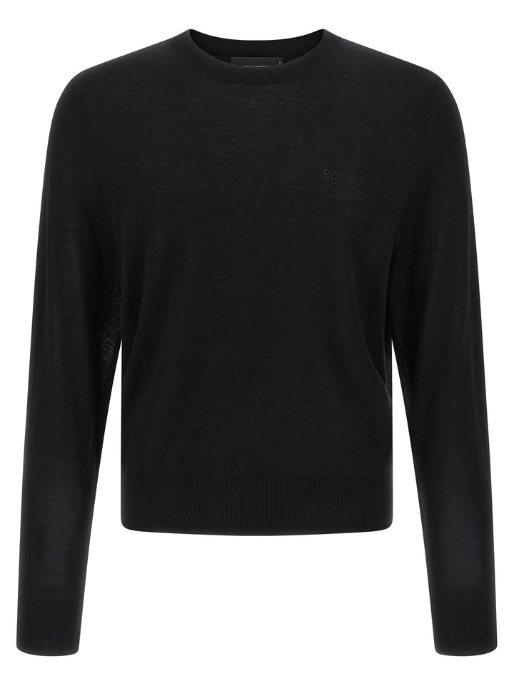Dsquared² Black Wool Cardigan
