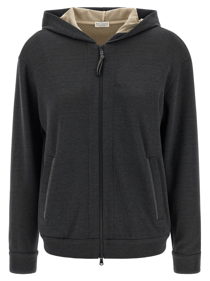Brunello Cucinelli Gray Cotton Hoodie