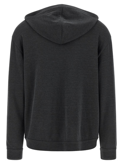 Brunello Cucinelli Gray Cotton Hoodie