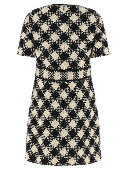 Valentino Garavani Bicolor Cotton Short Dress