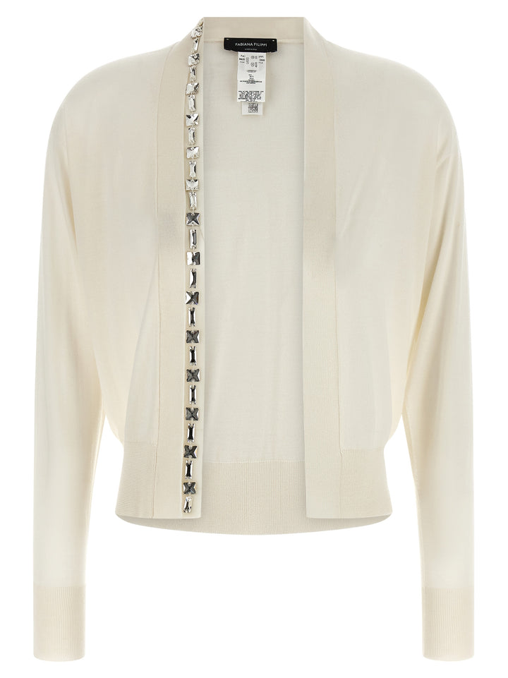 Fabiana Filippi White Cashmere Cardigan