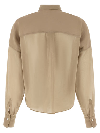 Brunello Cucinelli Beige Cotton Blouse