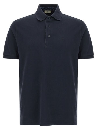 Etro Blue Cotton Polo Shirt