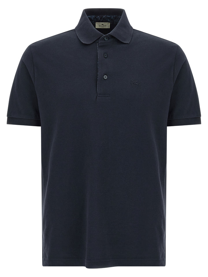 Etro Blue Cotton Polo Shirt