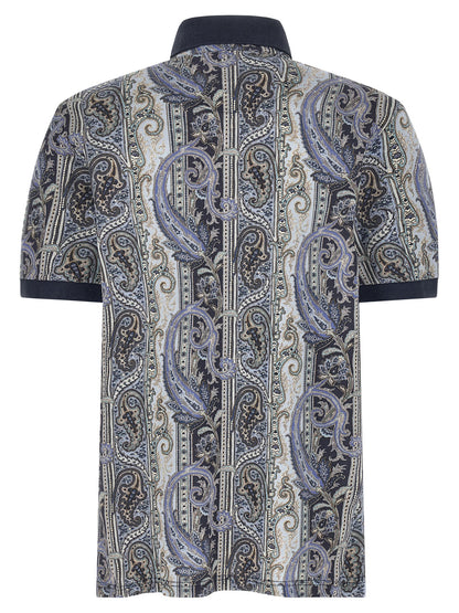Etro Blue Cotton Polo Shirt