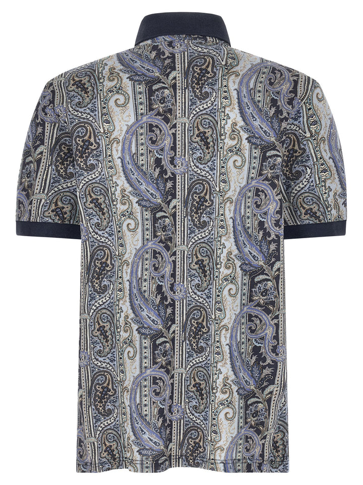 Etro Blue Cotton Polo Shirt
