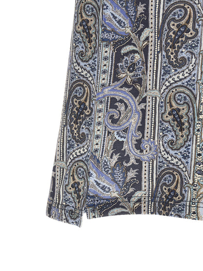 Etro Blue Cotton Polo Shirt