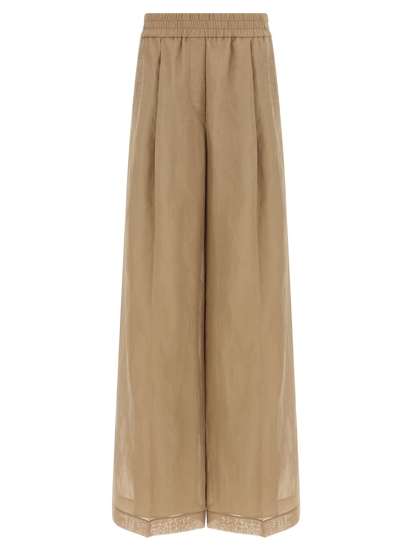 Brunello Cucinelli Beige Cotton Casual Pants