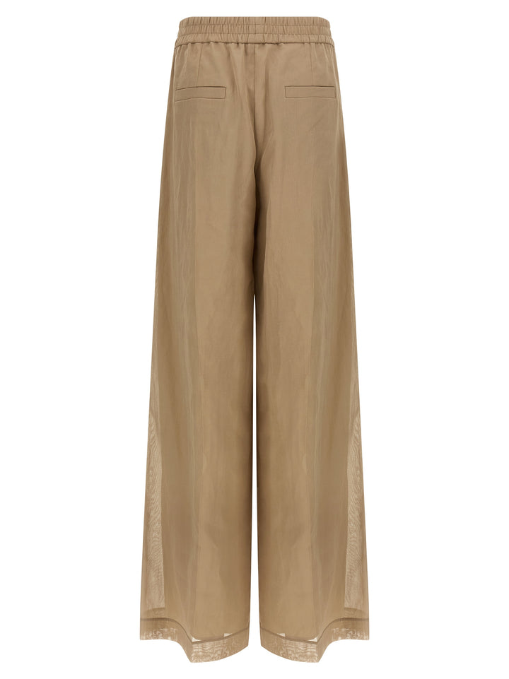 Brunello Cucinelli Beige Cotton Casual Pants