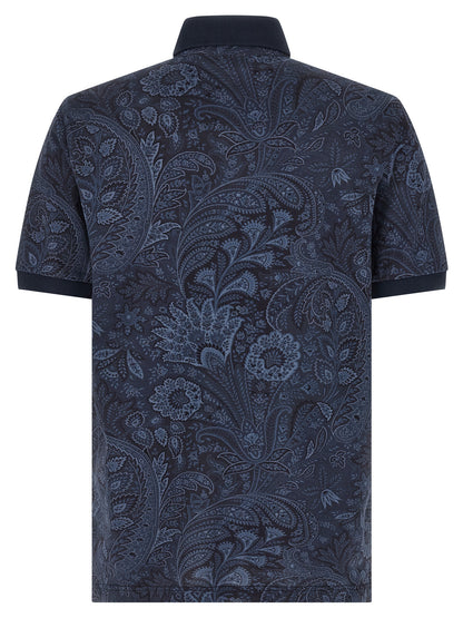 Etro Blue Cotton Polo Shirt