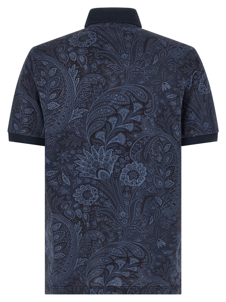 Etro Blue Cotton Polo Shirt
