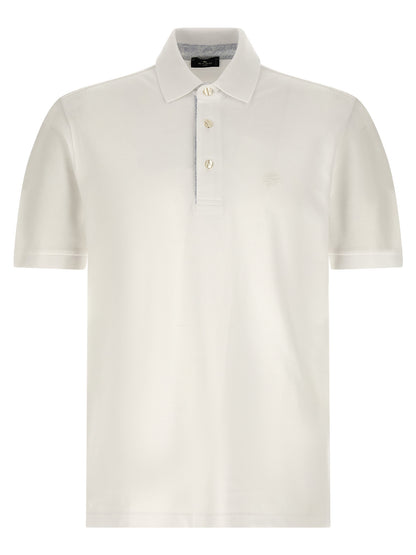 Etro White Cotton Polo Shirt