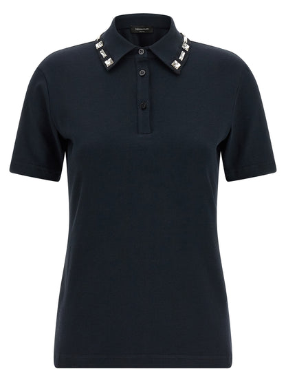 Fabiana Filippi Blue Cotton Polo Shirt