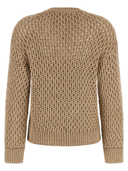 Fabiana Filippi Brown Cotton Cardigan