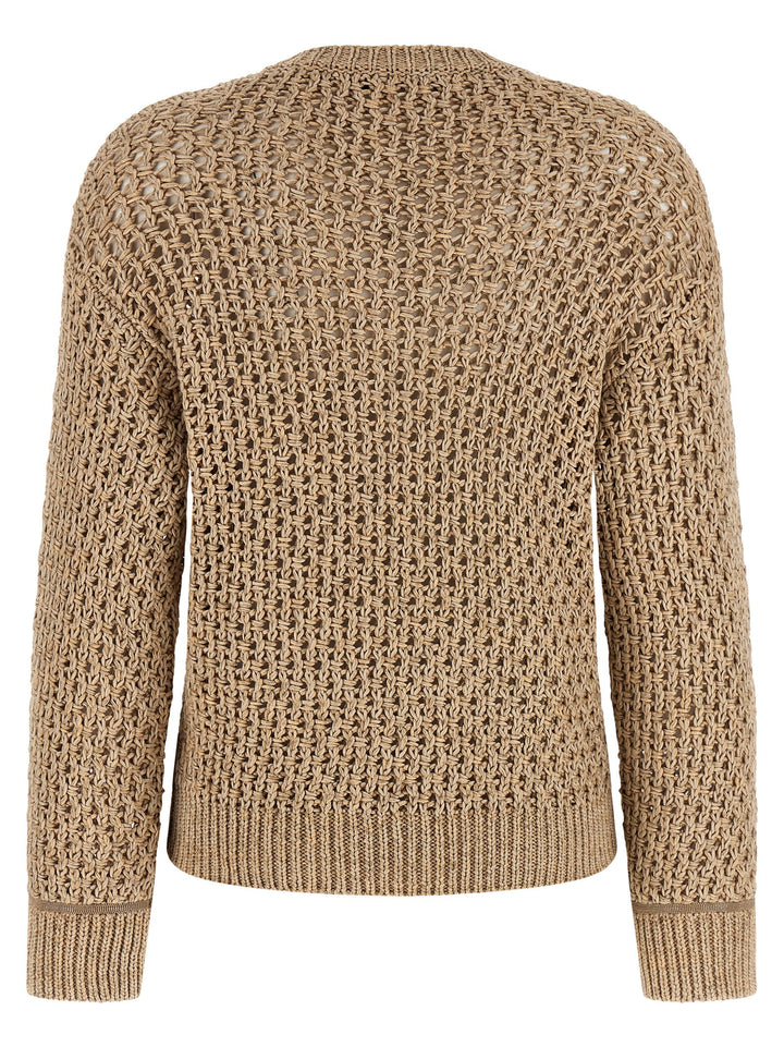 Fabiana Filippi Brown Cotton Cardigan