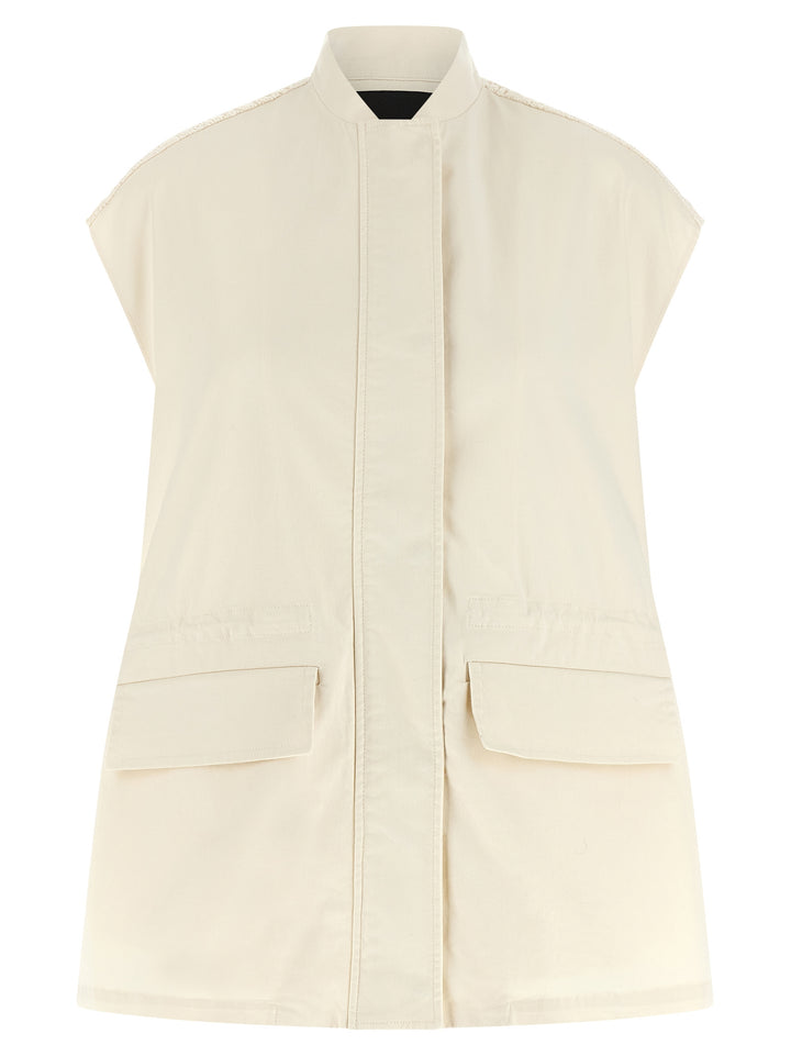 Fabiana Filippi Beige Cotton Sleeveless Jacket