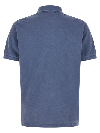 MARANT Blue Cotton Polo Shirt