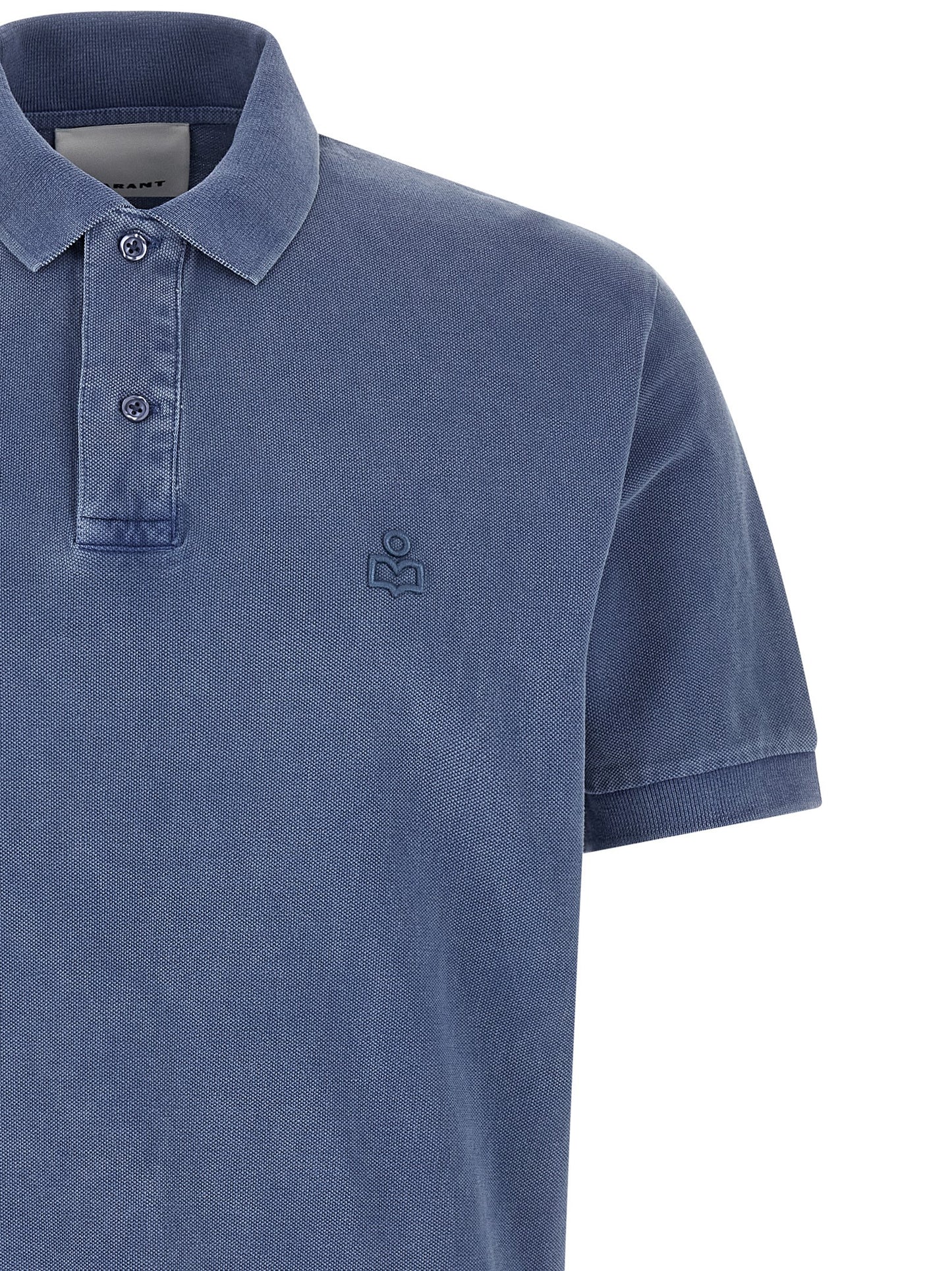 MARANT Blue Cotton Polo Shirt