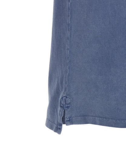 MARANT Blue Cotton Polo Shirt