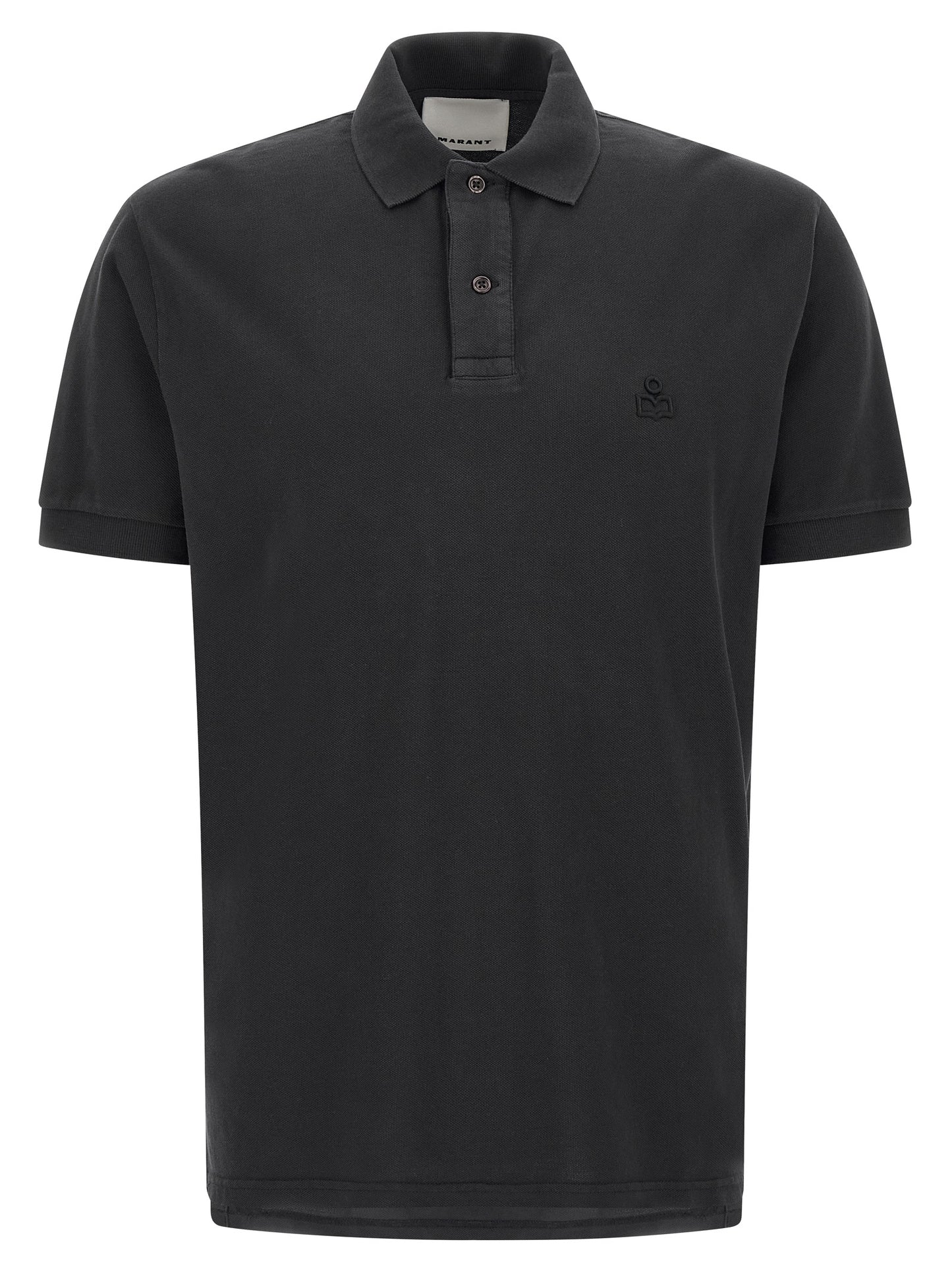 MARANT Black Cotton Polo Shirt