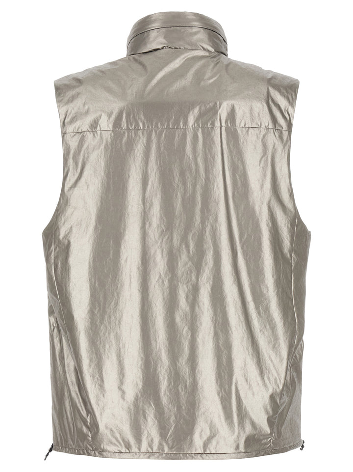 C.P. Company Silver Polyester Sleeveless Jacket
