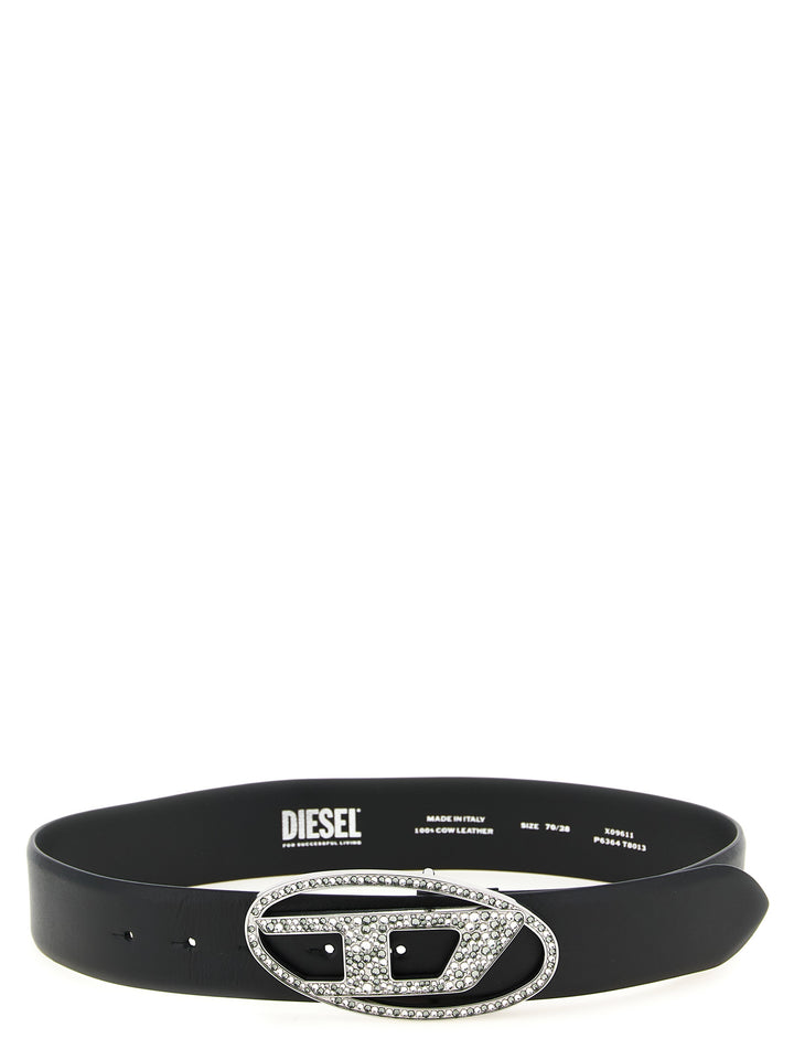Diesel Black Leather Regular Belt