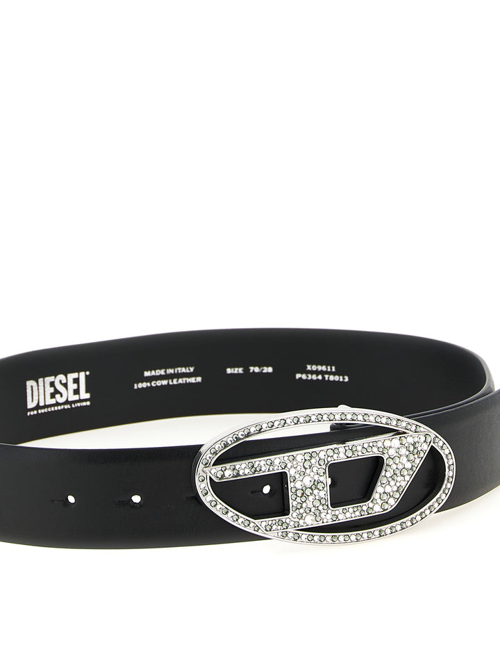Diesel Black Leather Regular Belt