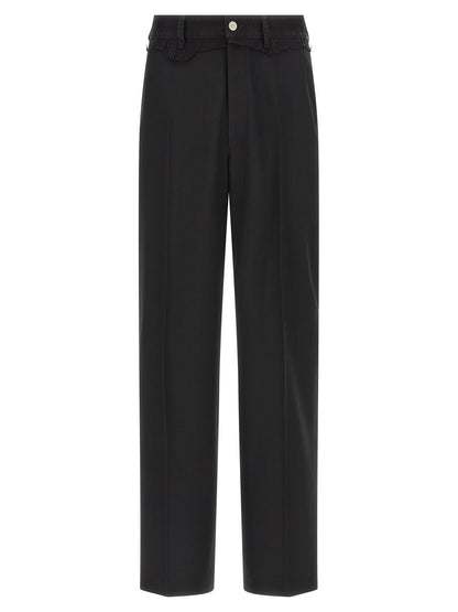 MM6 Maison Margiela Black Polyester Casual Pants