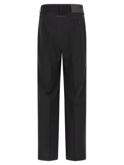 MM6 Maison Margiela Black Polyester Casual Pants