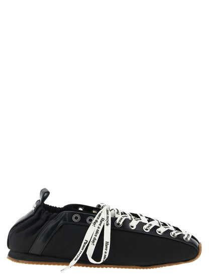 Ganni Black Polyamide Ballet Flats