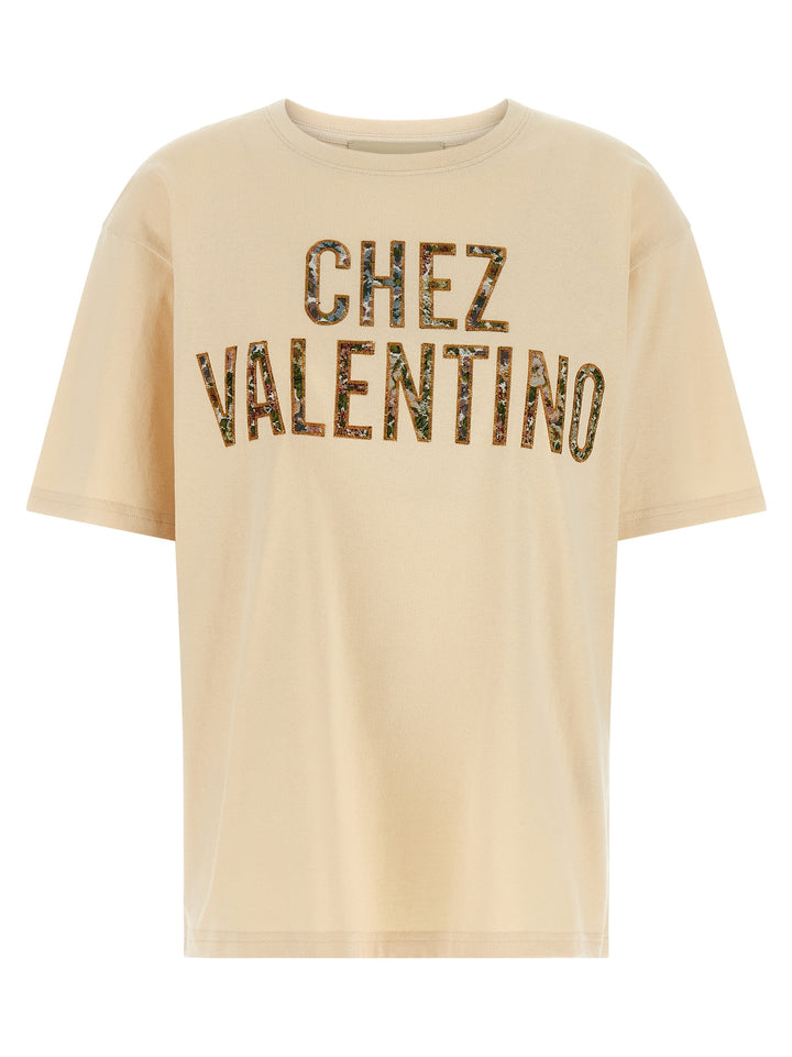 Valentino Garavani Beige Cotton T-Shirt