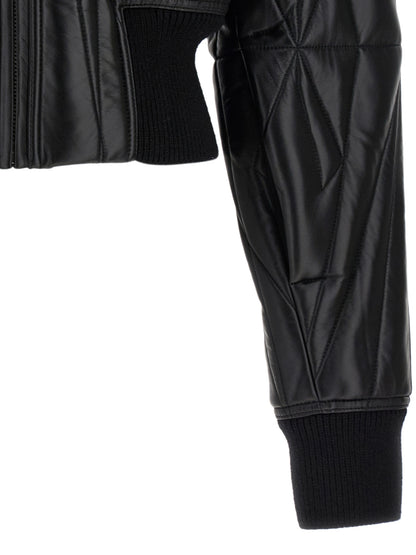 Rick Owens Black Lamb Leather Leather Jacket