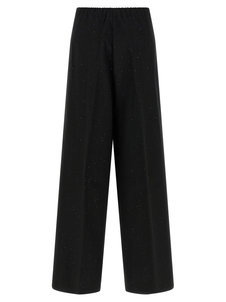 Herno Black Viscose Pants