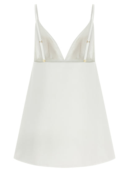 Elisabetta Franchi White Polyester Short Dress