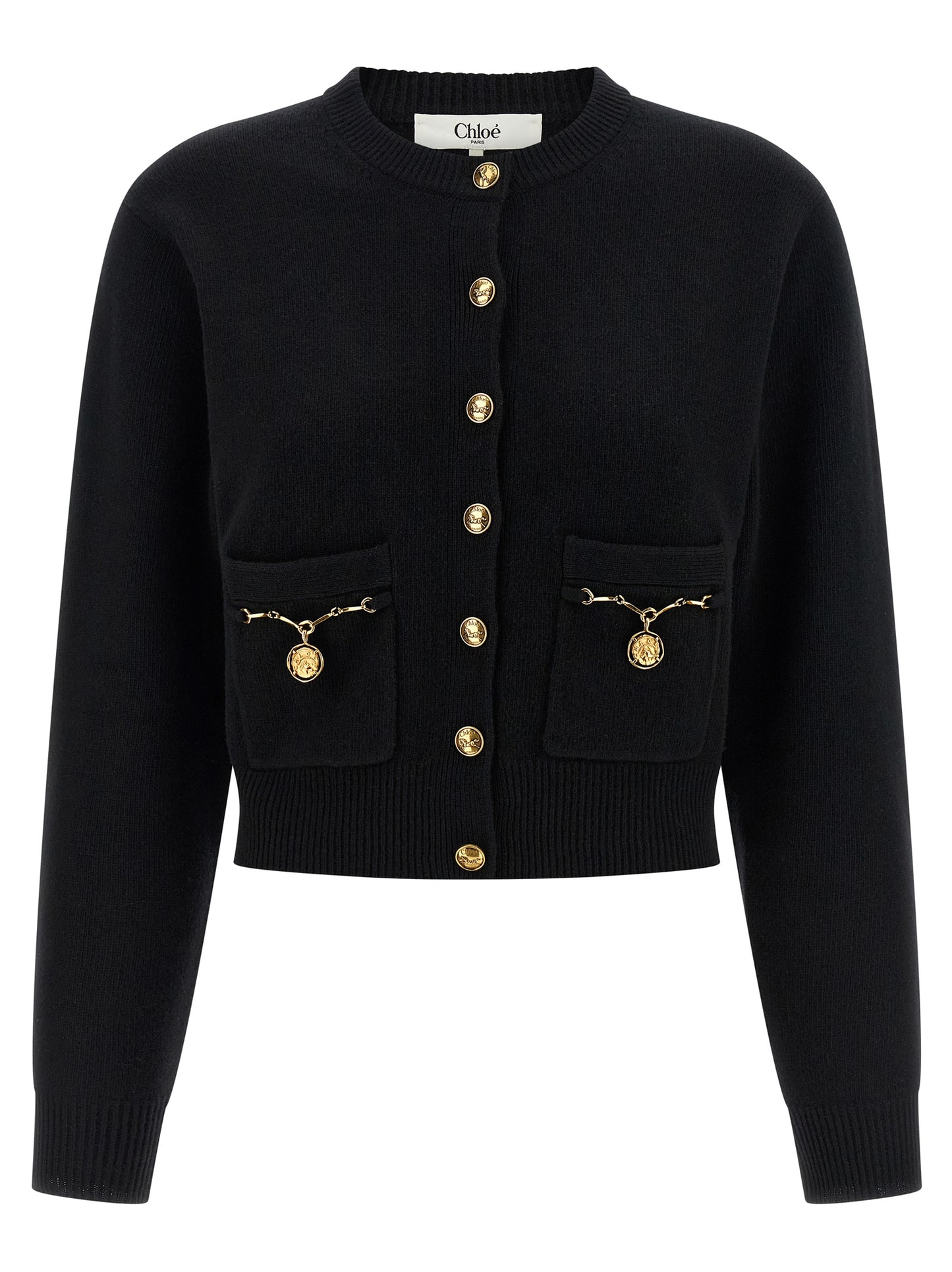 Chloé Black Wool Cardigan