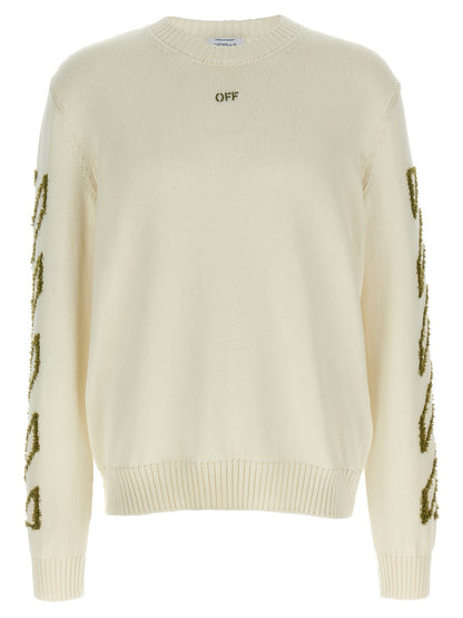 Off-White Beige Cotton Cardigan